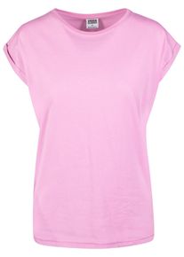 Urban Classics Herren Kurzarmshirt "Urban Classics Damen Ladies Extended Shoulder Tee", pink, casual, Gr. L, unifarben, 100% Baumwolle, Shirts