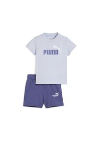 Puma Kinder Jogginganzug "Minicats Essentials T-Shirt und Shorts Set Kinder", blau, Gr. 68, Obermaterial: 100% Baumwolle; Rippe: 80% Baumwolle, 20%