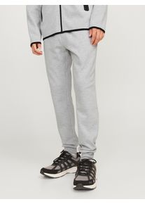 Jack & Jones JACK & JONES Herren Sweathose "JPSTWILL FUSION SWEAT PANTS NOOS", grau, modisch, Gr. S, meliert, Web, Obermaterial: 58% Polyester, 42% Baumwolle,