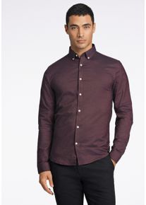 LINDBERGH Herren Businesshemd "LINDBERGH Oxford-Hemd"deep rot mix, Gr. XL, Oberstoff: 97% Baumwolle, 3% Elasthan, Hemden