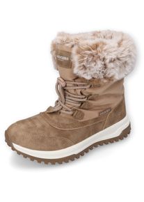Damen Winterboots, Dockers by Gerli, Gr. 38, beige, Textil, casual, Schuhe, Snowboots, Schnürstiefel mit praktischer Zugkordel