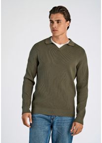 LINDBERGH Herren Strickpullover "LINDBERGH Strickpullover", grün, Gr. XL, Oberstoff: 80% Baumwolle, 20% Polyester, Pullover