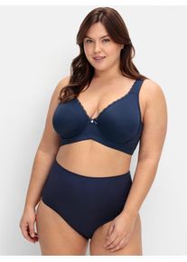 sheego Damen Bügel-BH, Gr. 90, blau, 82% Polyamid, 18% Elasthan, BHs