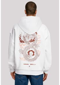 F4NT4STIC Herren Kapuzenpullover "Drache Feuer Japan", weiß, casual, Gr. XXL, Obermaterial: 100% Baumwolle, Pullover, Print