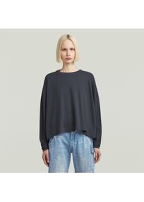 G-Star Raw G-STAR Damen Langarmshirt "A line", grau, casual, Gr. XXL, unifarben, Sweatware, Obermaterial: 100% Baumwolle, Shirts, im Oversized Fit