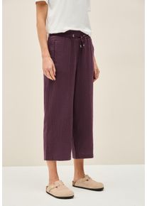 Cecil Damen 3/4-Hose, rot, casual, Gr. XL, unifarben, Web, 100% Baumwolle, Hosen, mit Elastikbund