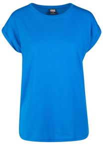 Urban Classics Herren Kurzarmshirt "Urban Classics Damen Ladies Extended Shoulder Tee", blau, casual, Gr. M, unifarben, 100% Baumwolle, Shirts
