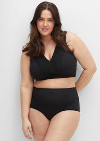sheego Damen Bügelloser BH, Gr. 95, schwarz, 95% Baumwolle, 5% Elasthan, BHs