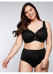 sheego Damen Bügel-BH, Gr. 85, schwarz, 50% Polyamid, 40% Polyester, 10% Elasthan, BHs