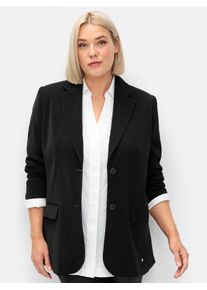 sheego Damen Jackenblazer "Blazer", schwarz, Gr. 54, 100% Polyester, Blazer