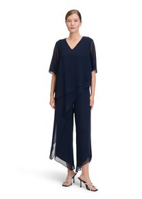 Vera Mont Damen Overall "Vera Mont Jumpsuit mit Stufen", blau, elegant, Gr. 36, Chiffon, Obermaterial: 100% Polyester. Futter: 100% Polyester.,