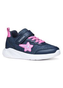 Geox Kinder Sneaker "J SPRINTYE GIRL", Gr. 26, bunt, Textil, Synthetik, metallisierte Fasern, sportlich, Schuhe, Freizeitschuh, Klettschuh mit