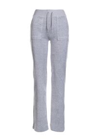 Juicy Couture Damen Sweathose "DEL RAY Damen", grau, Gr. M, 95% BAUMWOLLE 5% ELASTAN, Hosen, Trainingshose Damen, Sweathose, Velour, Jogginghose mit