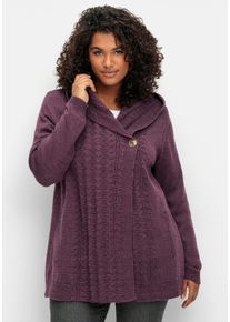 Damen Cardigan, lila, Gr. 56, sheego by Joe Browns, unifarben, 80% Polyacryl, 20% Polyester, Strickjacken