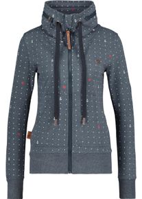 alife and kickin ALIFE & KICKIN Damen Kapuzensweatjacke "Damen VivianAK B", blau, Gr. S, 50% Baumwolle 50% Polyester, Sweatjacken