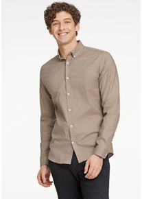 LINDBERGH Herren Businesshemd "LINDBERGH Oxford-Hemd"mid stone mix, Gr. XXXL, Oberstoff: 97% Baumwolle, 3% Elasthan, Hemden
