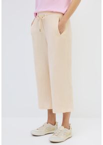Cecil Damen 3/4-Hose, lila, casual, Gr. S, unifarben, Web, 100% Baumwolle, Hosen, mit Elastikbund
