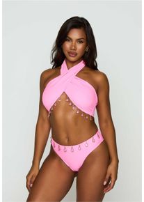 MODA MINX Damen Triangel-Bikini-Top "Hera Fixed", pink, elegant, Gr. L, unifarben, 82% Polyamid, 18% Elasthan, Bikini-Oberteile, mit tollen