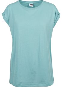 Urban Classics Herren Kurzarmshirt "Urban Classics Damen Ladies Extended Shoulder Tee", blau, casual, Gr. S, unifarben, 100% Baumwolle, Shirts