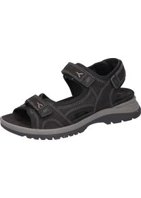 Waldläufer WALDLÄUFER Damen Trekkingsandale "H-Sora", Gr. 5, schwarz, Textil, Nubukleder, sportlich, Schuhe, Outdoorschuh, Sommerschuh, Keilabsatz, in bequemer