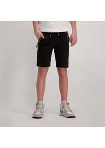 Cars Jeans Jungen Shorts "KIDS BRAGA SW SHORT", schwarz, casual, Gr. 8, unifarben, Web, Obermaterial: 78% Baumwolle, 22% Polyester, Hosen