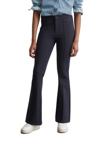 Marc O'Polo Damen Chinohose "aus kompakter Interlock-Qualität", blau, casual, Gr. S, MARC O'POLO DENIM, unifarben, Obermaterial: 74% Viskose, 21% Polyamid, 5%