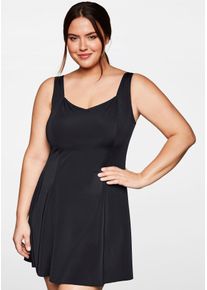sheego Damen Badekleid, schwarz, Gr. 50, Polyamid, Elasthan, Badeanzüge
