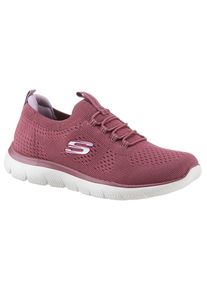 Skechers Damen Slip-On Sneaker "SUMMITS", Gr. 43, lila, Textil, sportlich, Schuhe, Freizeitschuh, Halbschuh, Slipper mit flexibler Traktionslaufsohle