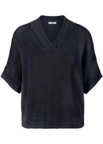 Peter Hahn - V-Pullover, blau, Gr. 36 / S - Baumwolle