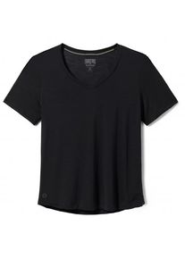 Smartwool Active Ultralite V-Neck Short Sleeve Merinounterwäsche Damen (Gr M |schwarz)