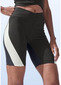 active by Lascana LASCANA ACTIVE Radlerhose mehrfarbig Gr. XS (32/34) für Damen. Mit Logodruck. Figurbetont. Nachhaltig.