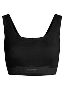 Icebreaker Merino Rib Lotus Bra Sport-BH Damen (Gr L |schwarz)
