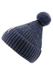 M&uuml;tze Sterntaler Strickm&uuml;tze Melange Bommel Kinder (Gr 45 cm |blau)