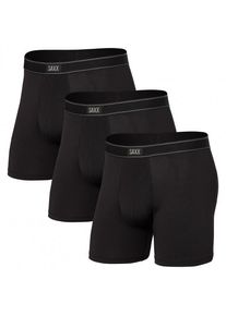 SAXX Daytripper Boxer Brief Fly 3-Pack Kunstfaserunterwäsche Herren (Gr L |schwarz)