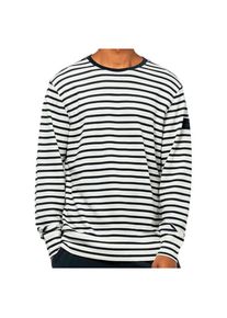 super.natural Solution Stripe Bio Crew Merinopullover Herren (Gr 48/50 - M |grau/weiß)