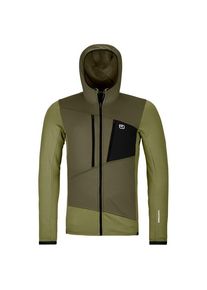 Woll- & Merinojacke Ortovox Fleece Grid Hoody Herren (Gr XXL |oliv)