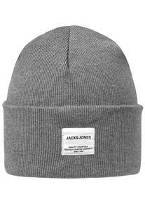 Jack & Jones JACK & JONES Damen Beanie "Beanie", grau, casual,klassisch,modisch,sportlich, unifarben, Feinstrick, Materialmix, Mützen