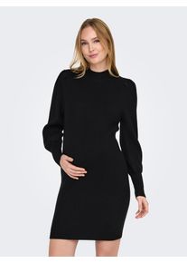 Only Maternity Damen Strickkleid "OLMKATIA L/S DRESS KNT NOOS", schwarz, modisch, Gr. XXL, unifarben, Strick, Rippstrick, Obermaterial: 50% Viskose,