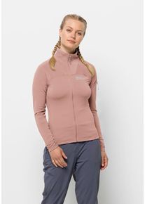 Jack Wolfskin Damen Fleecejacke "PRELIGHT FZ W", rosa, Gr. S, 1. OBERSTOFF: 93% POLYESTER, 7% ELASTHAN; 2. OBERSTOFF: 84% POLYAMID, 16% ELASTHAN,