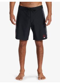 Quiksilver Herren Boardshorts "Quiksilver x Stranger Things Original Arch 1986 18"", schwarz, Gr. 28, 66% Polyester, 20% Baumwolle, 8% Hanf, 6%