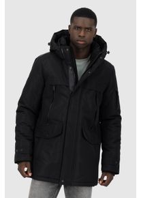 alife and kickin ALIFE & KICKIN Herren Winterjacke "Herren GeoffAK A", schwarz, casual, Gr. S, 100% Polyester, Jacken, Warm gefütterte Jacke mit abnehmbarer Kapuze