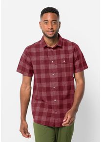 Jack Wolfskin Herren Funktionshemd "HIGHLANDS SHIRT M", rot, Gr. L, OBERSTOFF: 55% HANF, 45% BAUMWOLLE, Hemden