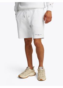 Tommy Hilfiger Herren Sweatshorts "SMALL TOMMY LOGO SWEATSHORTS", weiß, casual, Gr. XXL, Web, Obermaterial: 100% Baumwolle, Hosen