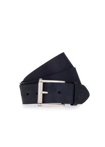 Mustang Damen Ledergürtel, schwarz, casual,klassisch, Gr. 85, unifarben, Rindsleder, Gürtel, Leder-Gürtel mit Vintagecharakter und Roll-Schließe, 4,5