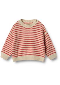 Wheat Mädchen Strickpullover "Wheat Pullover Strick Pullover Leise", rot, Gr. 80, 100% Bio-Baumwolle, Pullover