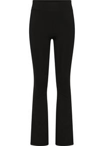Urban Classics Mädchen Leggings "Urban Classics Damen Girls Recycled High Waist Flared Leggings", schwarz, Gr. 134, unifarben, 78% Polyester, 22%