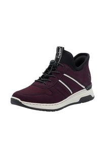 Rieker Damen Slip-On Sneaker "Ready2GO", Gr. 36brombeere, schwarz, Nubuklederimitat, Textil, sportlich, Schuhe, Schlupfschuh, Halbschuh,