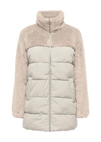 Only Damen Steppmantel "ONLWANJA FUR PUFFER MIX COAT CC OTW", gelb, modisch, Gr. XS, unifarben, Steppware, Obermaterial: 50% Nylon, 50% Polyester,
