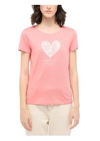 Mustang Damen T-Shirt "Style Alma", rot, casual, Gr. L, bedruckt, unifarben, Jersey, Obermaterial: 100% Baumwolle, Shirts, mit Frontprint