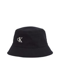 Damen Outdoorhut "EMBROIDERED MONOGRAM BUCKET HAT", schwarz, casual, Calvin Klein Jeans, unifarben, Stoff, Baumwolle, Hüte, im schlichten Design